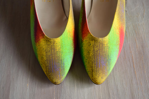 Bruno Magli Size 8 Pink Rainbow pumps