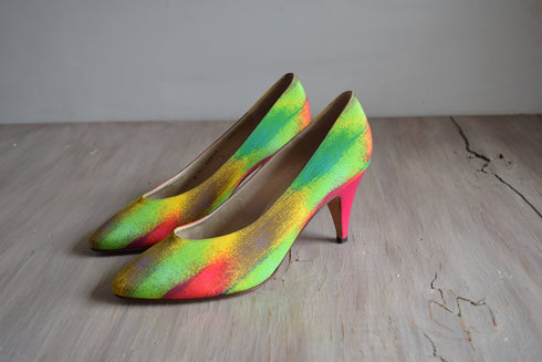 Bruno Magli Size 8 Pink Rainbow pumps