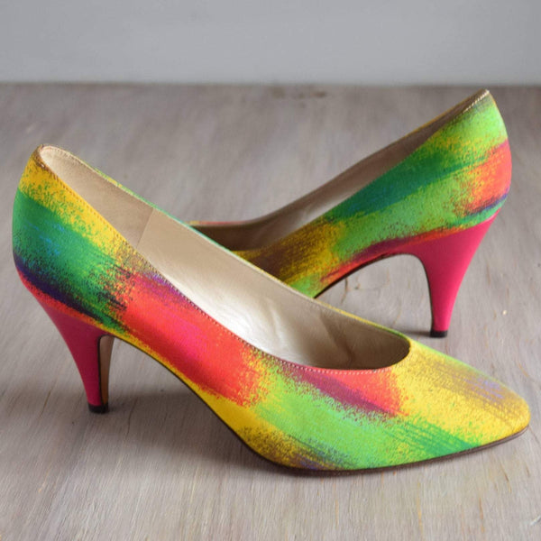 Rainbow 1980's Pumps by Bruno Magli Size 8