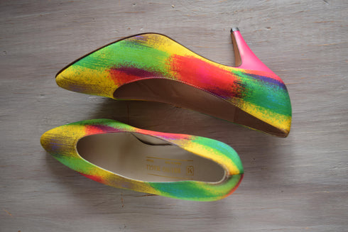 Bruno Magli Size 8 Pink Rainbow pumps