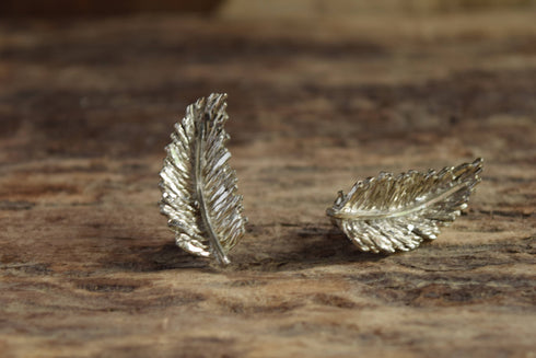 Feather Earrings - Vintage clip earrings