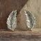 Feather Shaped Silver Clip on Earrings