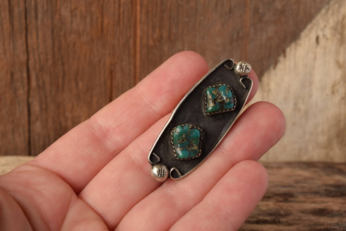 Dual Stone Turquoise Ring - Size 6.5