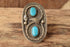 Large Turquoise Snake Ring size 11 1/4