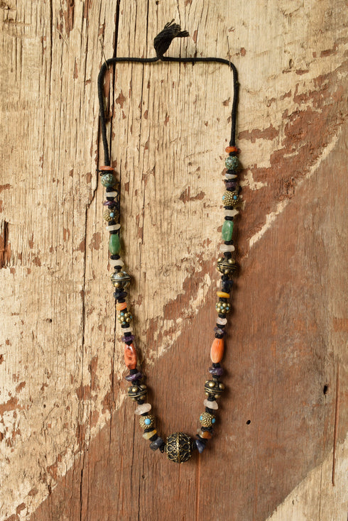 Hand Knotted Gemstone Necklace
