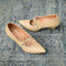 50s 60s Beige Heels - Size 7 Nude Mary Jane Heels