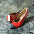 Mod Red White and Blue Heels Size 6 1/2