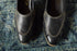Midnight Heels - Size 6.5 Nearly Black Leather heels