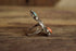 Rugged Dual Stone ring - size 5 - Coral and Turquoise ring