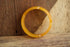Scalloped Bakelite Bangle in Yellow Swirls