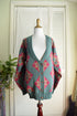 Southwestern Sweater - Large Oversized V-neck Cardigan