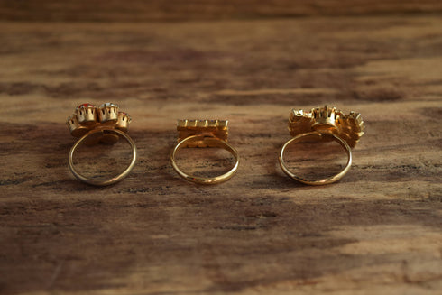 Red White and Blue Rhinestone Rings
