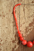 Cherry Red Marbled Necklace