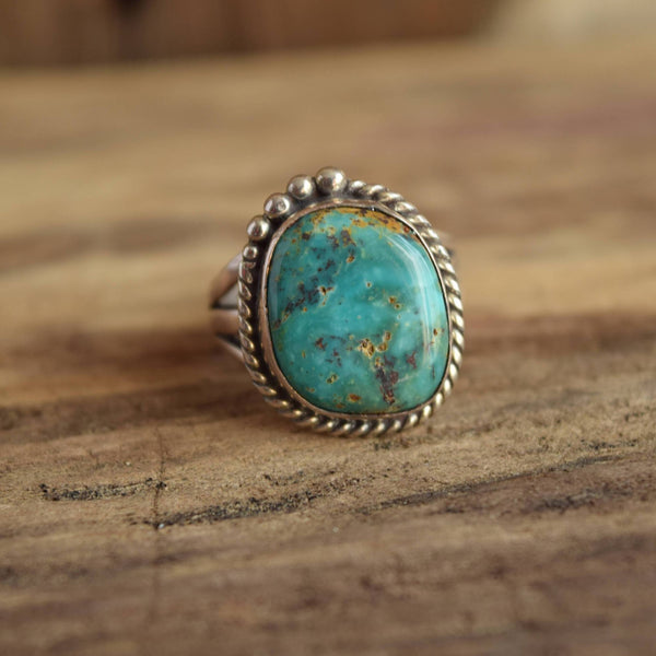 Size 9 Round Turquoise Ring