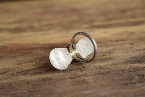 Size 5.5 Turquoise and Coral Ring