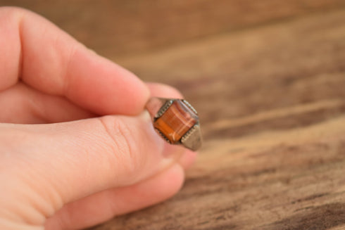 Square Agate Ring - Size 7.25