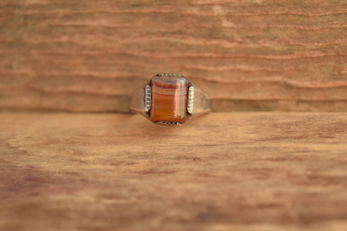 Square Agate Ring - Size 7.25