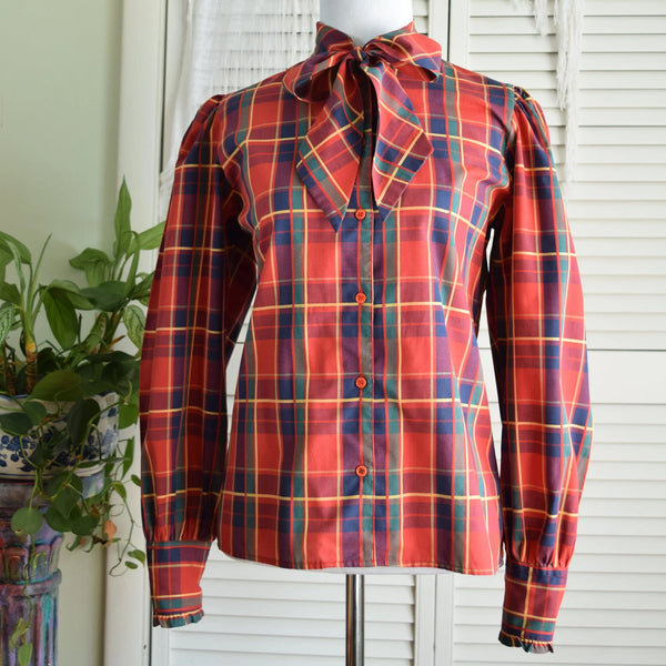 Red Plaid Pussy Bow Shirt - Levi Strauss & Co