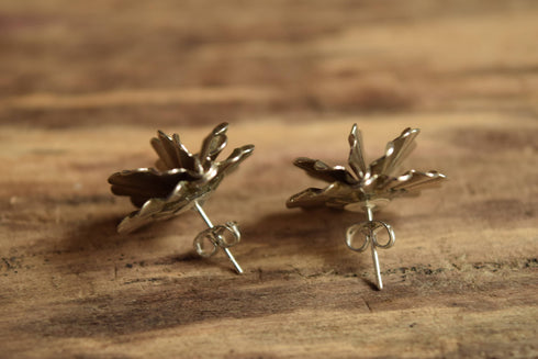 Metal Pom Pom Stud Earrings