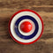 Red White and Blue Mod Circle Brooch