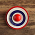 Red White and Blue Mod Circle Brooch