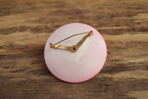 Red White and Blue Mod Circle Brooch