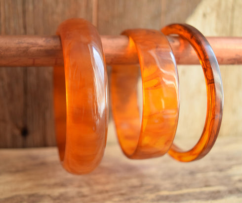Rootbeer Bakelite Bangle Bracelets - You Pick