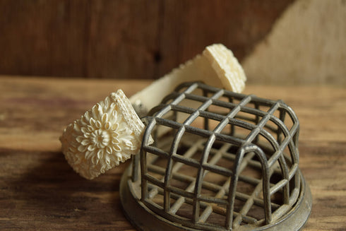 Floral Clamper Bracelet Vintage Wedding - Bridal Jewelry