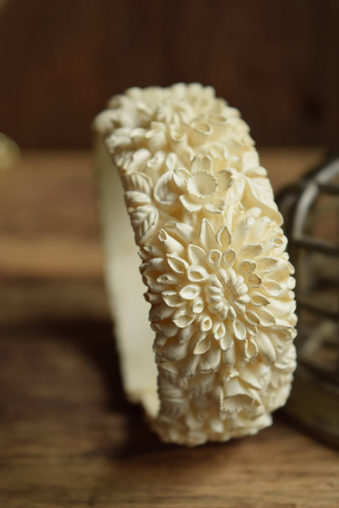 Floral Clamper Bracelet Vintage Wedding - Bridal Jewelry