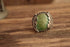 Round Turquoise Ring - Size 11 1/4 - Large Rugged Southwestern turquoise Ring - Natural Stone Leaf Jewelry