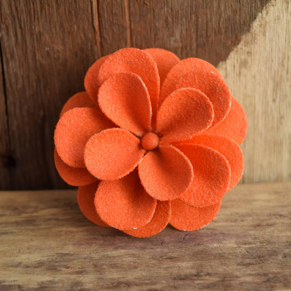 sugared vintage flower mod orange