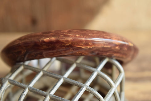 Flying Saucer Bakelite Bangle Bracelet Marbled Purple