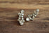 Vintage White Rhinestone Earrings Bridal Earrings - Screw Back
