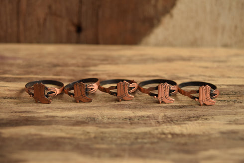Cowboy Boot Ring - Size 7-11 Adjustable
