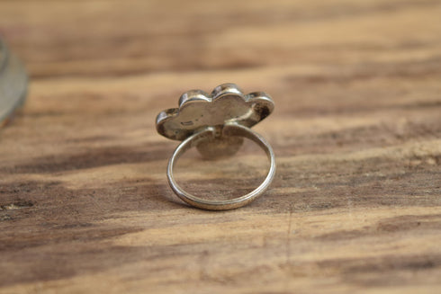 Sunface Inlay Zuni Ring - Size 7 3/4