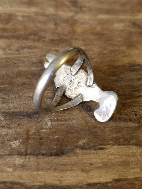 Bird Shaped Ring - Size 6.5 Mexico Sterling - Parrot Shaped Ring
