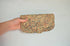 Vintage Clutch - Everyday Clutch for all occasions - Neutral blue and gold print clutch by Stylemark - Made in the USA