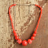 Red Marbled Plastic Vintage Necklace