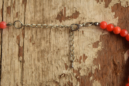 Cherry Red Marbled Necklace