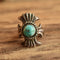 Sand Cast Turquoise Ring - Size 6