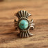 Sand Cast Turquoise Ring - Size 6