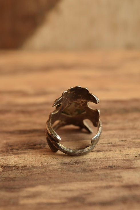 Sand Cast Turquoise Ring - Size 6