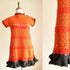 Orange Crochet Mini Dress 60's Mod Dress