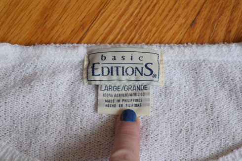 Pale Blue Striped Sweater Tee