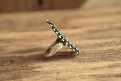 Green Turquoise Size 5 3/4 (Tight Size 6) Multistone Zuni ring
