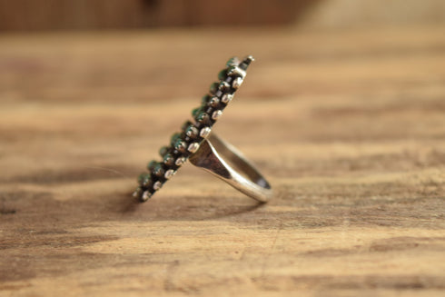 Green Turquoise Size 5 3/4 (Tight Size 6) Multistone Zuni ring