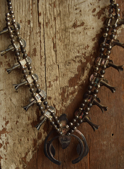 Turquoise Squash Blossom Necklace - Native American