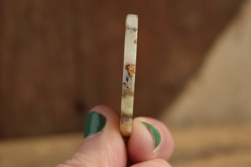 Brown and White Agate Oval for jewelry making, wire wrapping