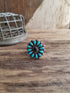 Turquoise cluster ring size 9 1/2 onyx center