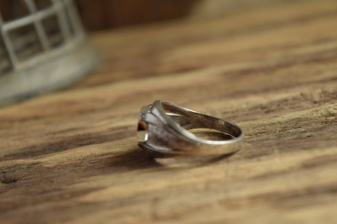 Oval Agate Sterling Ring Size 8 3/4 - Clark & Coombs